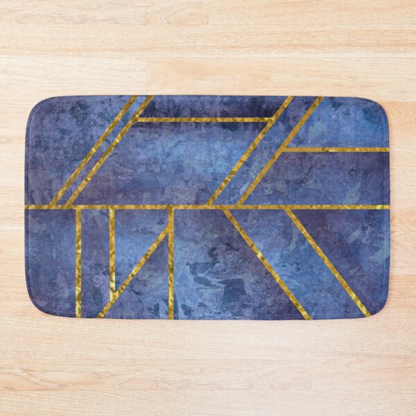 Item preview, Abstract blue design with Gold stripes.  decorating, glitter designed and sold by jayne0524.