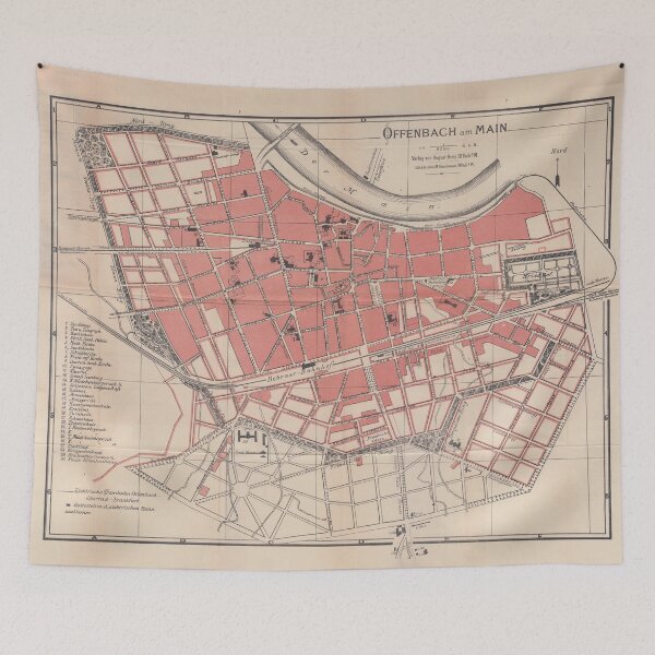 Item preview, Vintage Mapa de Offenbach Am Main Alemania (1900) designed and sold by BravuraMedia.