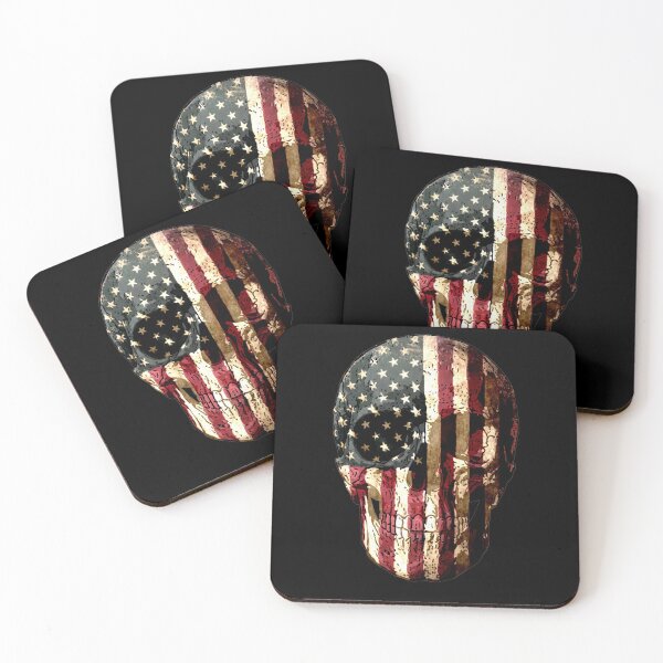 Item preview, American Flag Skull Patriotic USA designed and sold by tronictees.