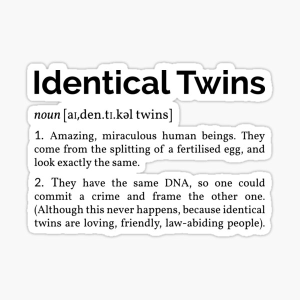 identical-twins-definition-i-sticker-for-sale-by-lemon-pepper-redbubble