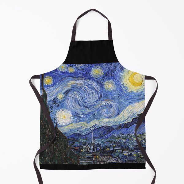 Starry Night Gifts - Vincent Van Gogh Classic Masterpiece Painting Gift Ideas for Art Lovers of Fine Classical Artwork from Artist Apron