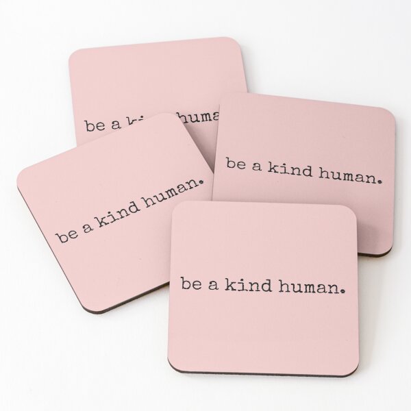 Item preview, be a kind human aesthetic pink typewriter designed and sold by The Little Wood Cottage.