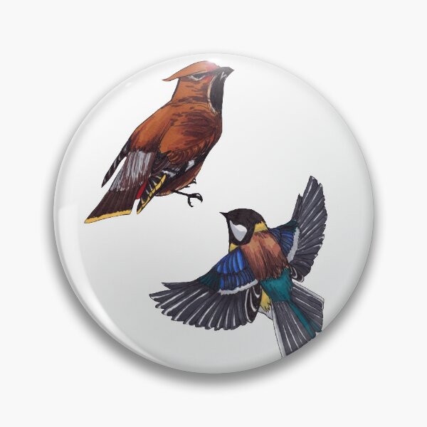Item preview, Waxwing and Great Tit - Bird Series part 7 designed and sold by yoiterini.