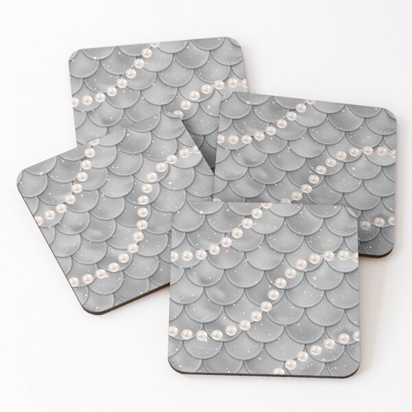 Item preview, Mermaid Scale Pattern Dressed in Pearls  designed and sold by digitalvintage.