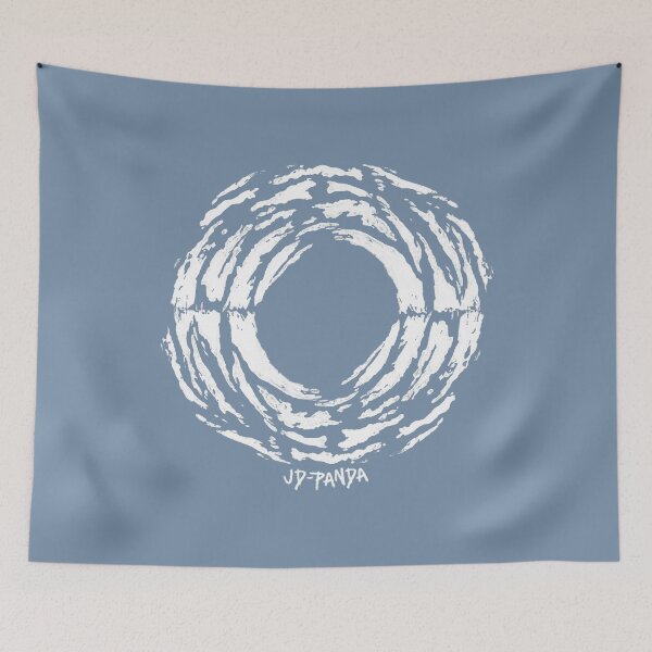 Item preview, Full Circle Linoleum Block Print in White designed and sold by JD-PANDA.