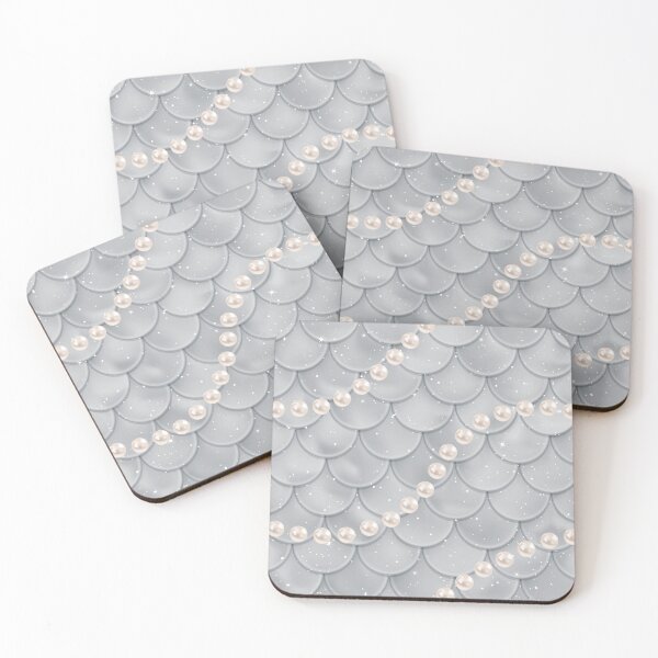 Item preview, Mermaid Scale Pattern Dressed in Pearls  designed and sold by digitalvintage.