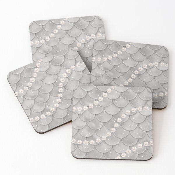 Item preview, Mermaid Scale Pattern Dressed in Pearls  designed and sold by digitalvintage.