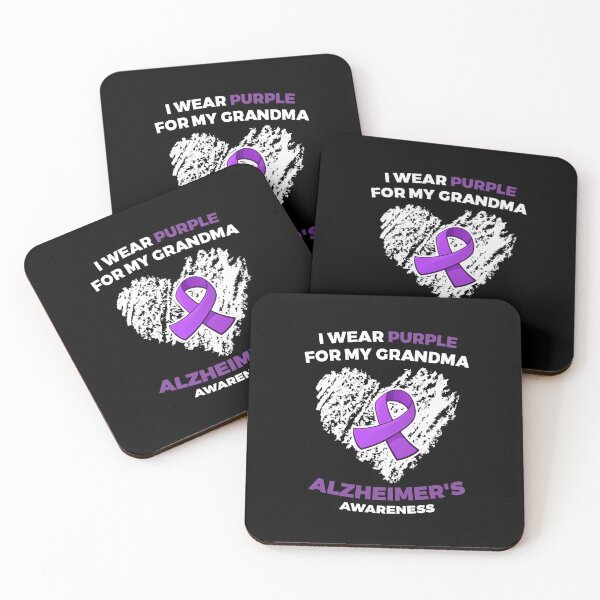 Item preview, I Wear Purple for My Grandma: Alzheimer's Awareness (White Version) designed and sold by friendlyspoon.