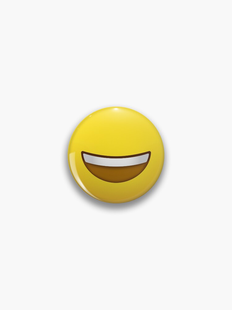 Emoji Face Happy Big Smile Pin By Briansmith84 Redbubble