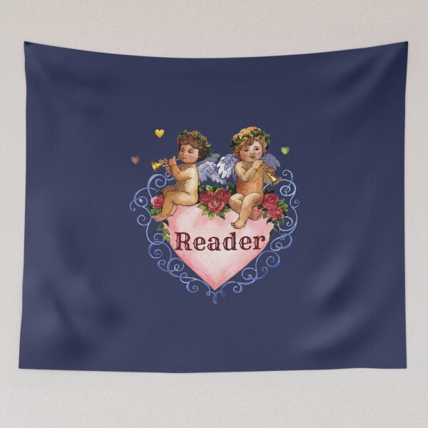 Item preview, Wedding party gift reader angels cherubs heart blue designed and sold by GrammarDance.
