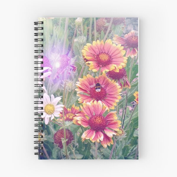 Item preview, Flores multicolores con abeja designed and sold by Lynn Bolt.