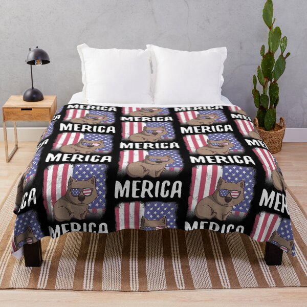 Item preview, Merica Wombat USA American Flag designed and sold by fatamyfan1.