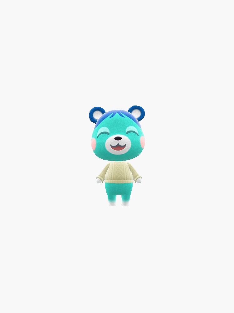 "ACNH Bluebear Smiling" Sticker for Sale by StarRainbow Redbubble