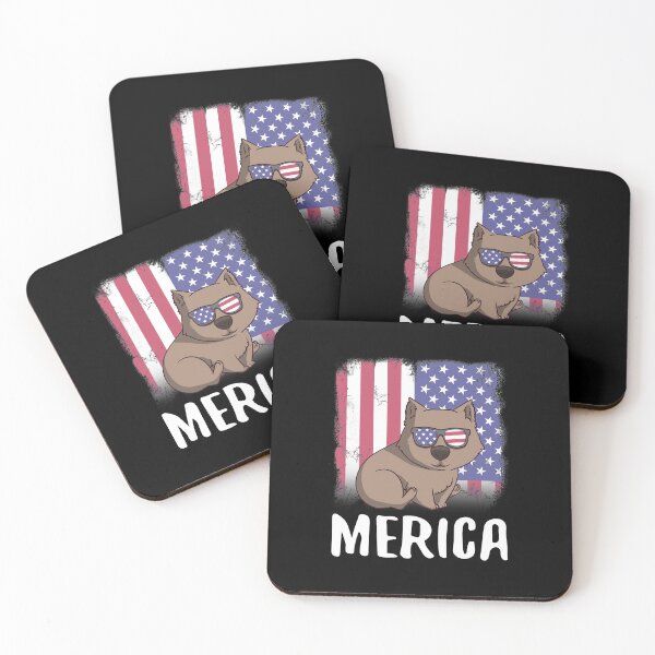 Item preview, Merica Wombat USA American Flag designed and sold by fatamyfan1.