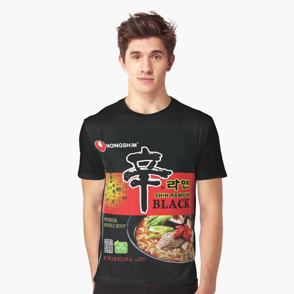 Ramyun & Chill T-shirt (Red / Black) - NAKD SEOUL