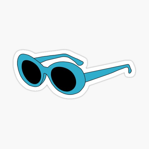 "clout goggles blue" Sticker for Sale by tehecaity Redbubble