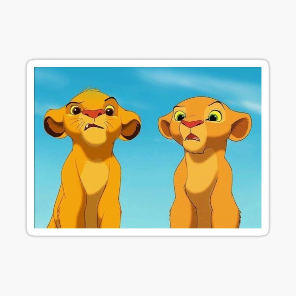 The Lion King Simba and Nana Sticker - Sticker Mania