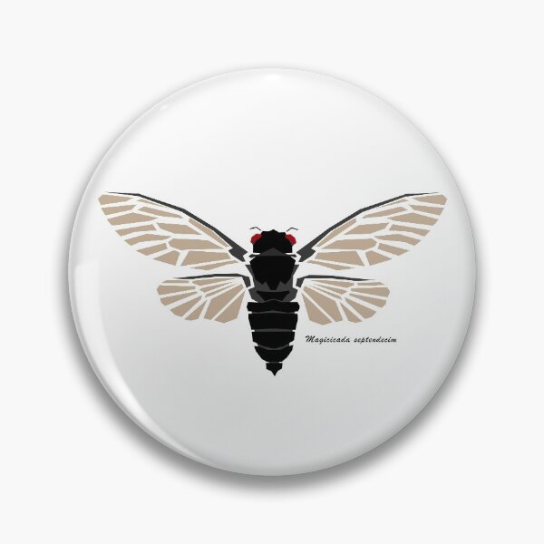 Item preview, Cicada Geometric Wildlife with Scientific Name Text designed and sold by WildByNature.