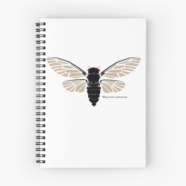 Item preview, Cicada Geometric Wildlife with Scientific Name Text designed and sold by WildByNature.