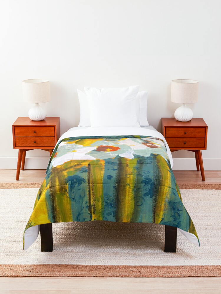 Alternate view of Daffodils Comforter