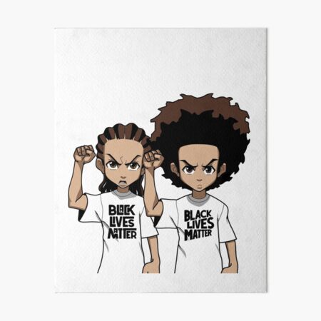 Riley And Huey Freeman Protesting Art Board Print
