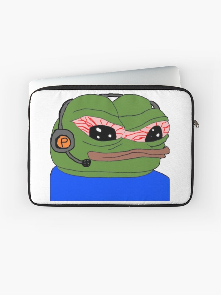 Pepe sticker Gamer Discord funny meme Laptop Sleeve