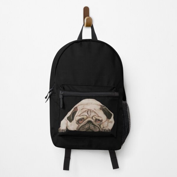 Item preview, Lovely Pug face waiting for some treat designed and sold by Brushes with Nature.