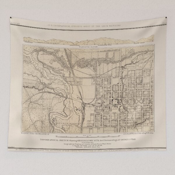 Item preview, Vintage Map of Ogden UT (1877) designed and sold by BravuraMedia.