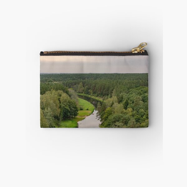 Item preview, Pinewood treetops and winding river designed and sold by lena-maximova.