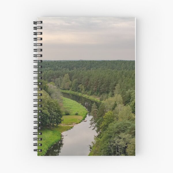 Item preview, Pinewood treetops and winding river designed and sold by lena-maximova.