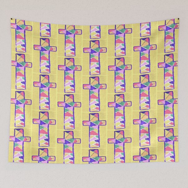 Item preview, Bright Colorful Cross designed and sold by craftsbydaphy.
