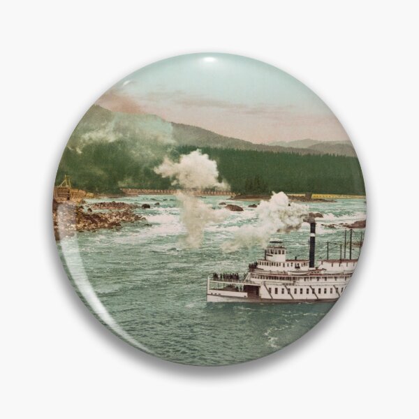 Item preview, The Cascades Steamboat - Columbia River - 1901 Photochrom designed and sold by warishellstore.