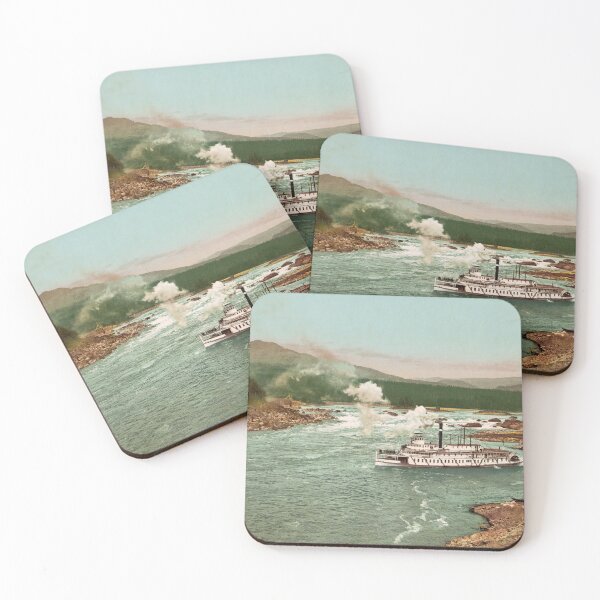 Item preview, The Cascades Steamboat - Columbia River - 1901 Photochrom designed and sold by warishellstore.