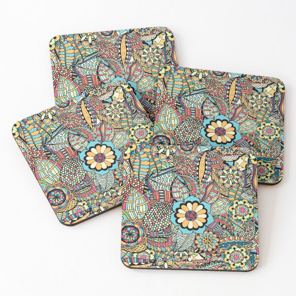 Item preview, Floral Summer Abstract Pattern 2 - Colourful nature plants - Illustration  designed and sold by KauzSL.