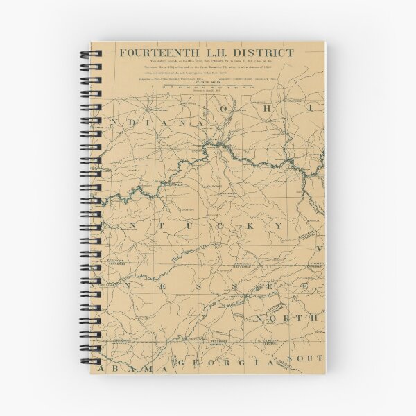 Item preview, Vintage Map of Ohio River Lighthouses (1897) designed and sold by BravuraMedia.