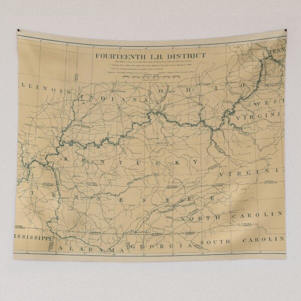 Item preview, Vintage Map of Ohio River Lighthouses (1897) designed and sold by BravuraMedia.