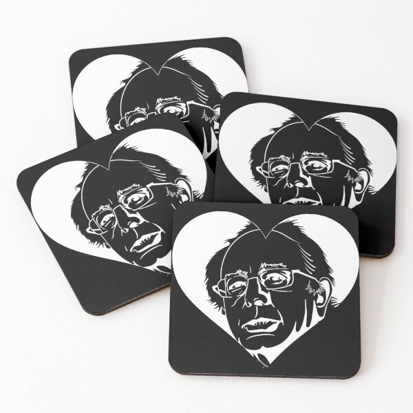 Item preview, white bernie sanders heart designed and sold by Gossip Rag.