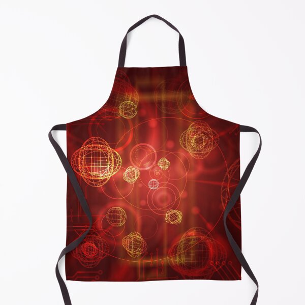 Item preview, Scientific abstract objects flying on red background designed and sold by Maks08.