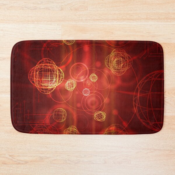 Item preview, Scientific abstract objects flying on red background designed and sold by Maks08.