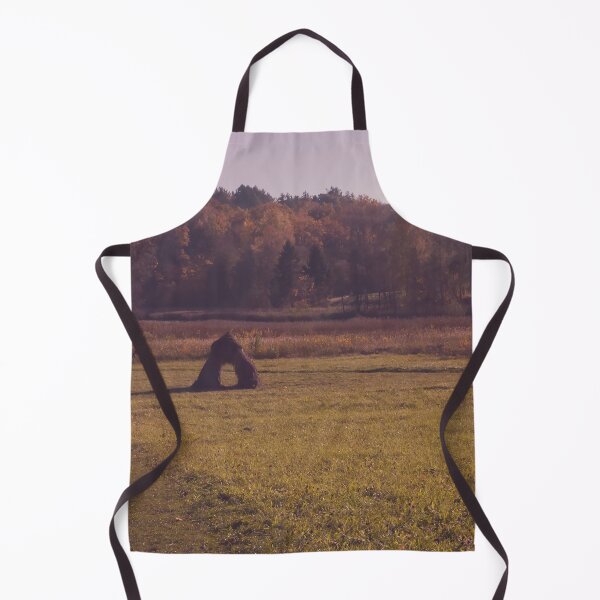 Item preview, Autumn field with haystack and the wood designed and sold by lena-maximova.