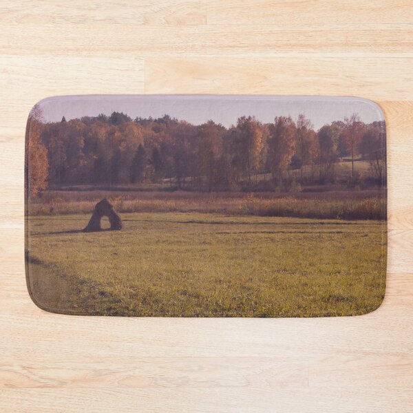 Item preview, Autumn field with haystack and the wood designed and sold by lena-maximova.