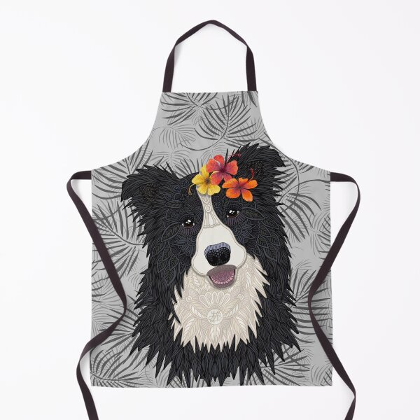 Item preview, Happy Border Collie with Flowers designed and sold by artlovepassion.