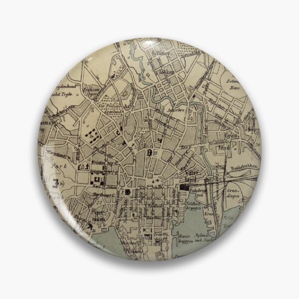 Item preview, Vintage Map of Oslo Norway (1881) designed and sold by BravuraMedia.