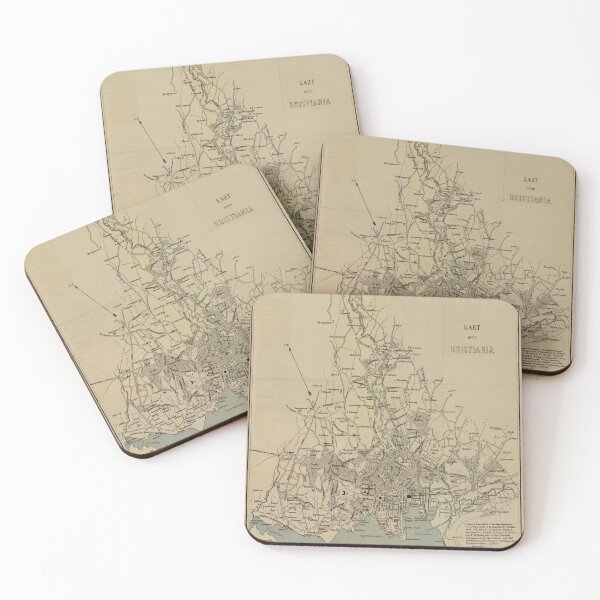 Item preview, Vintage Map of Oslo Norway (1881) designed and sold by BravuraMedia.
