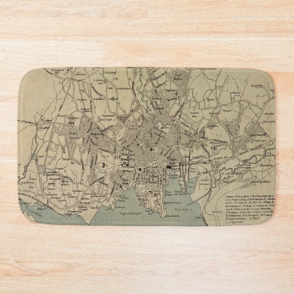 Item preview, Vintage Map of Oslo Norway (1881) designed and sold by BravuraMedia.