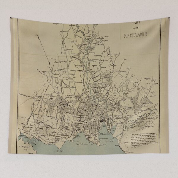 Item preview, Vintage Map of Oslo Norway (1881) designed and sold by BravuraMedia.