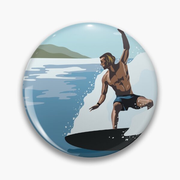Item preview, Surfrider Beach Travel Poster  designed and sold by Meghan Cleary.