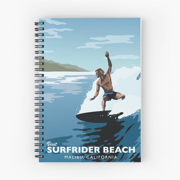 Item preview, Surfrider Beach Travel Poster  designed and sold by Meghan Cleary.