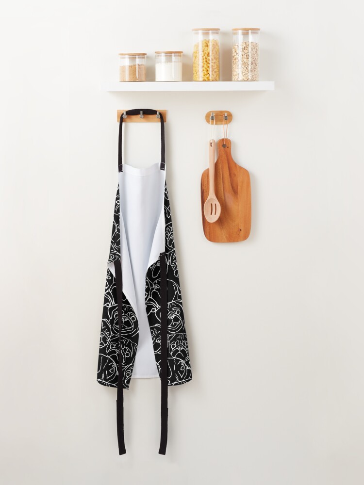 Alternate view of Black Pugs Apron