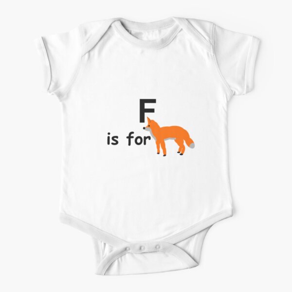 F is for ...V3 Short Sleeve Baby One-Piece